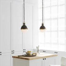 13 1/4" wide white pendant