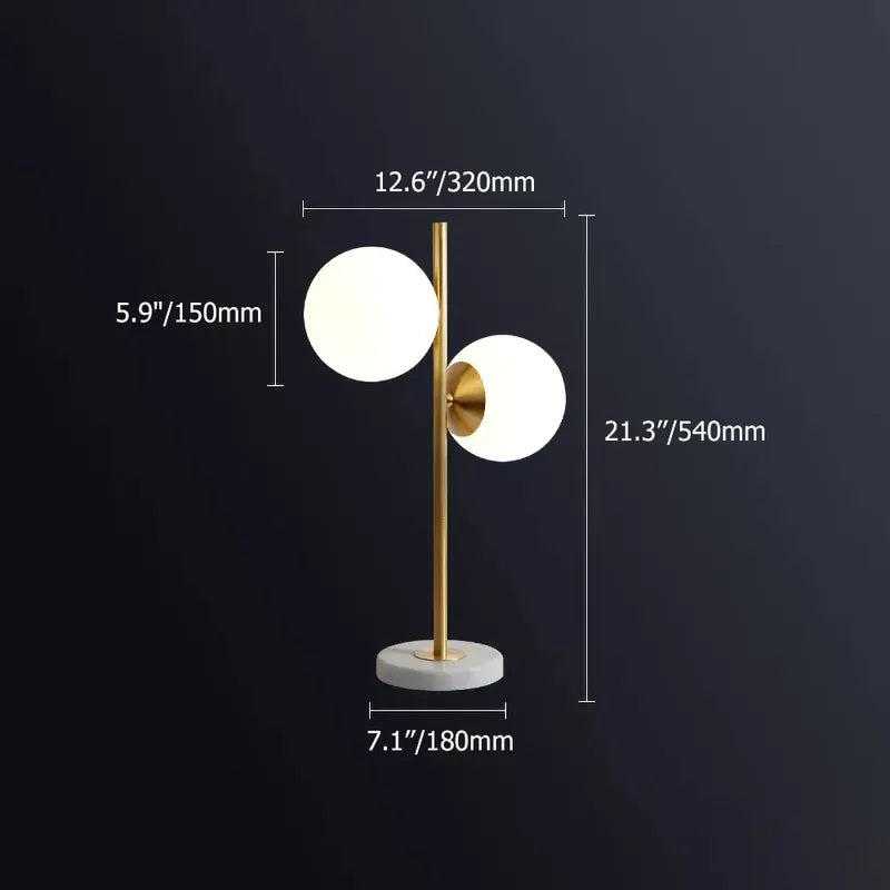 double heads glass light
