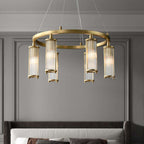 modern ring chandelier detail