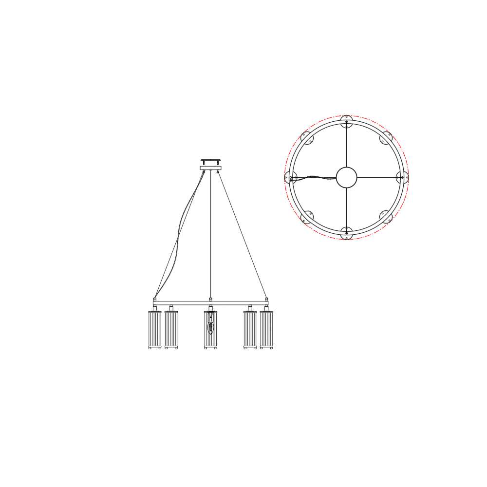 circular chandelier light