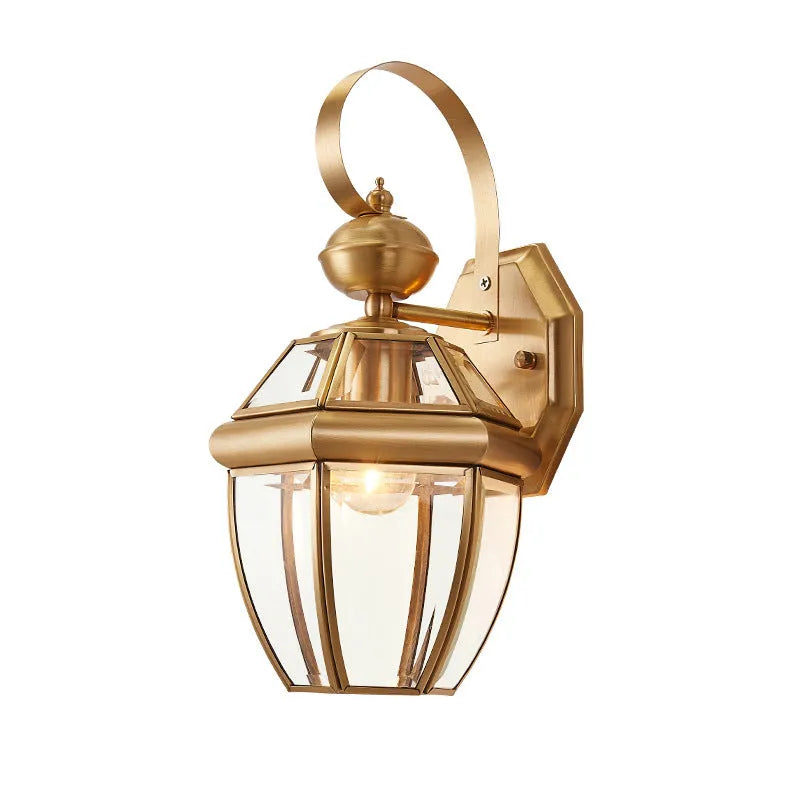 gold square wall lighting