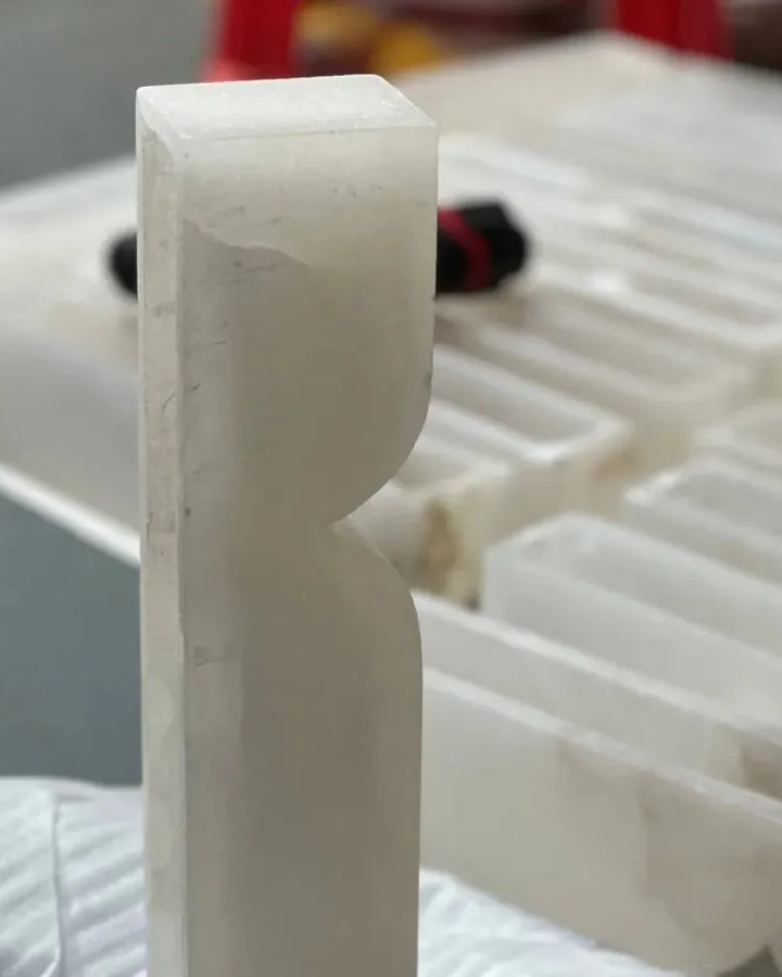 Close-up of natural alabaster veining
