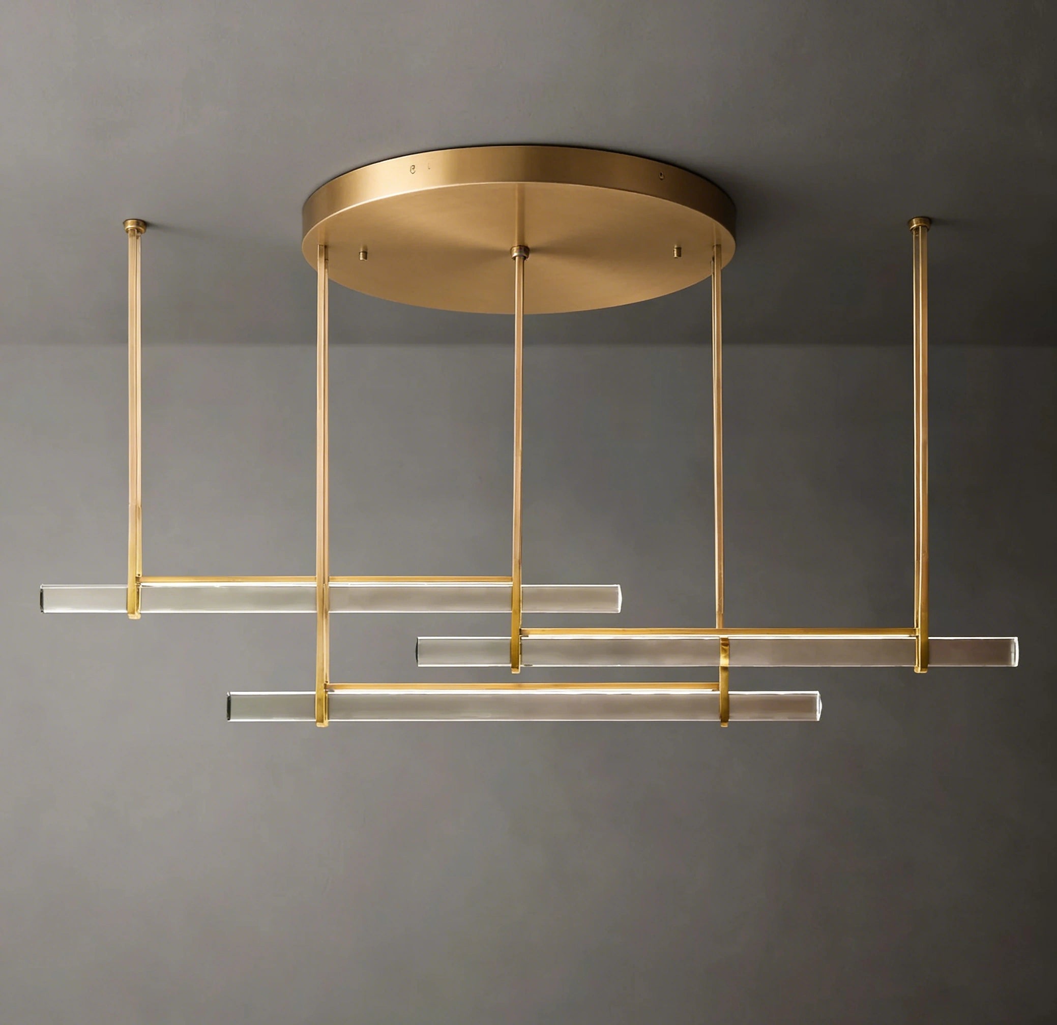 Triple Bar Linear Chandelier - View 2