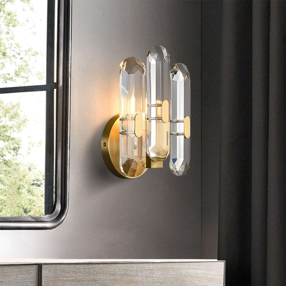 cylinder crystal wall sconce