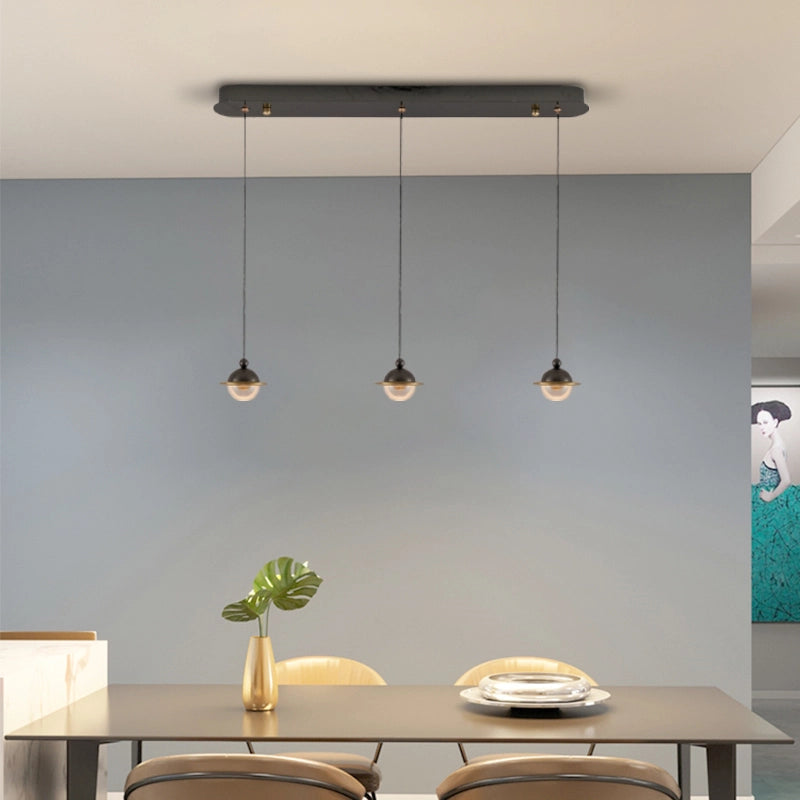 black glass pendant light