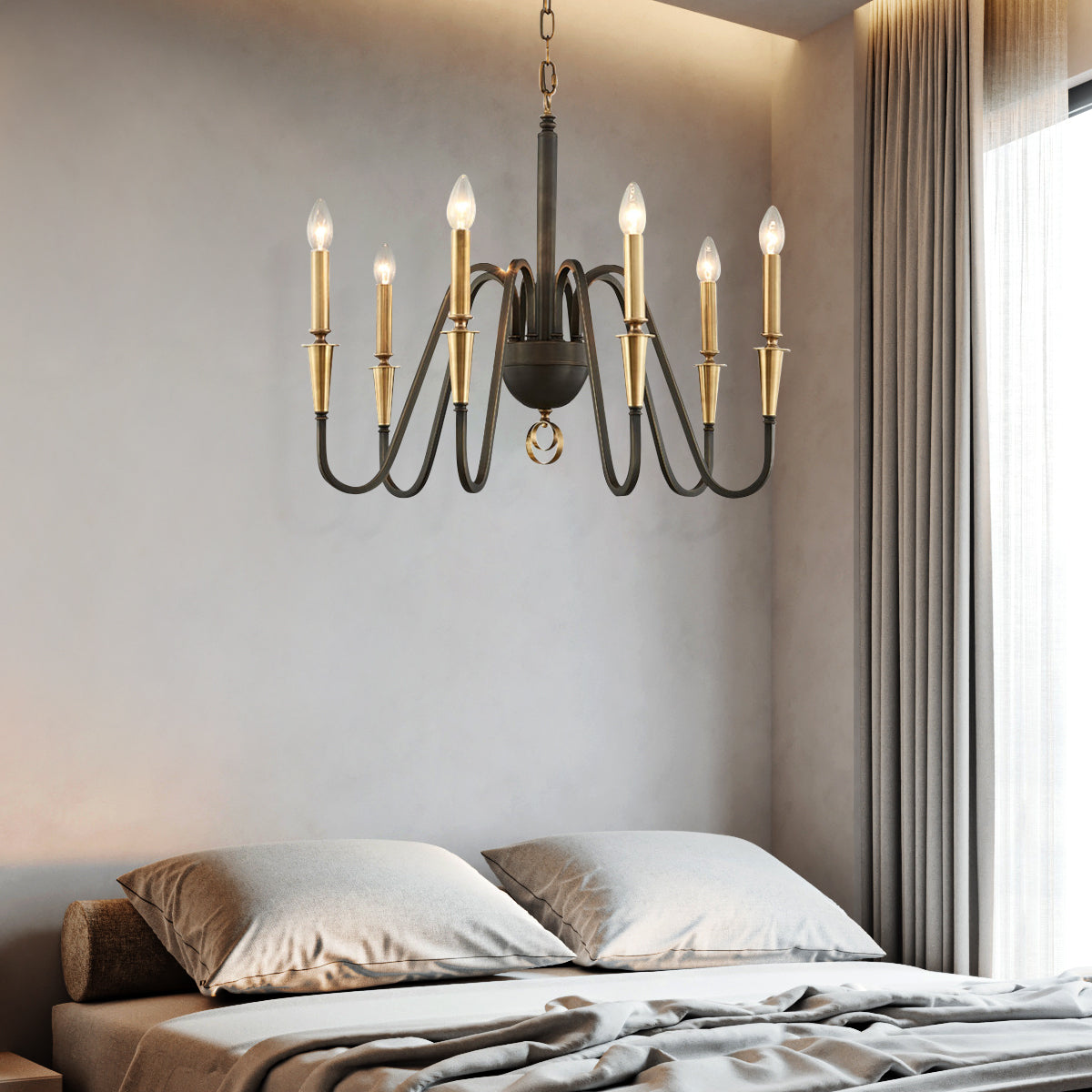 black brass chandelier