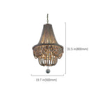 katia boho wood beaded chandelier