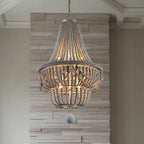 boho beaded chandelier lamp