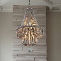 boho beaded chandelier lamp