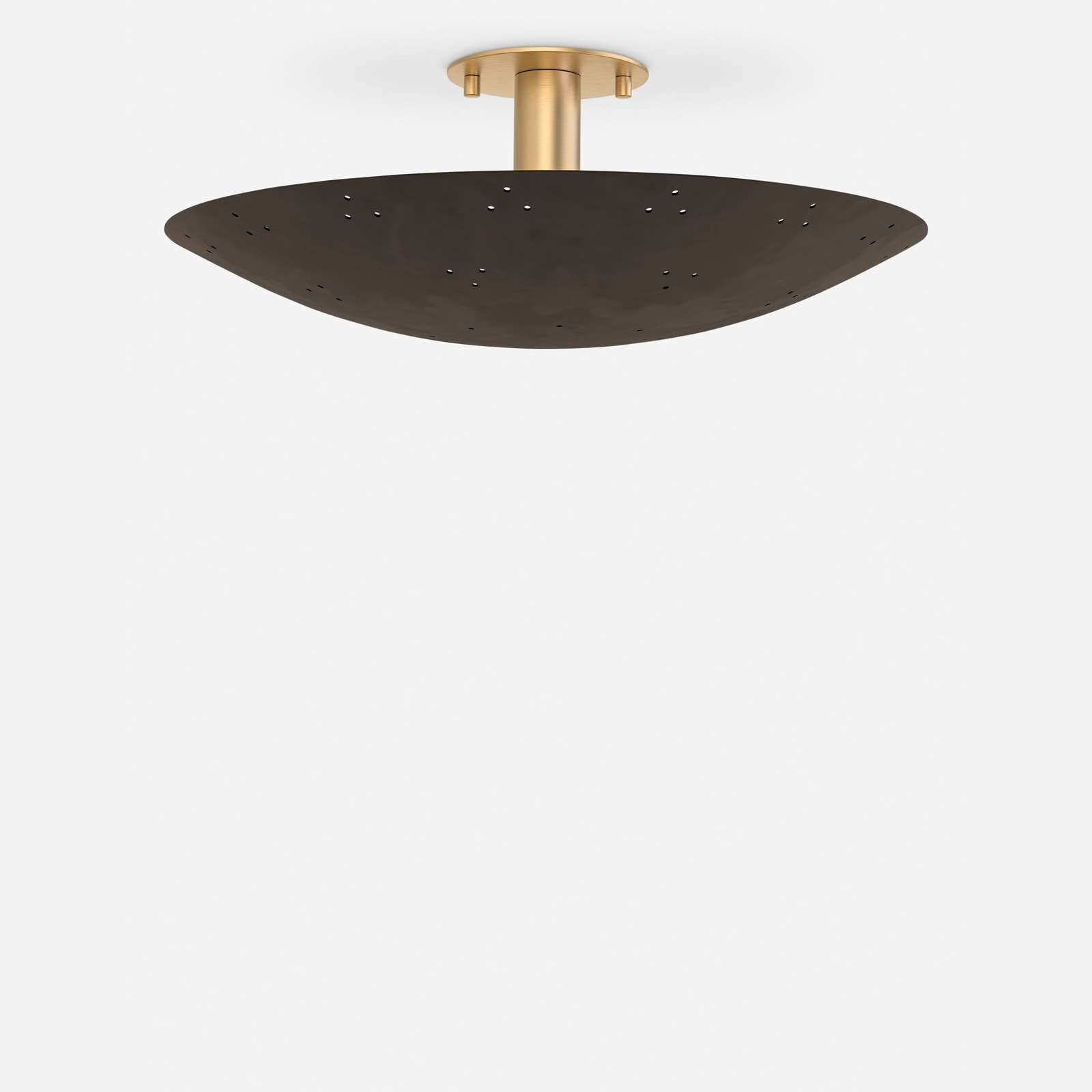 Kerris Perforated Disc Flush Mount Ceiling Light — flush mount disc light with Warm Patterned Glow