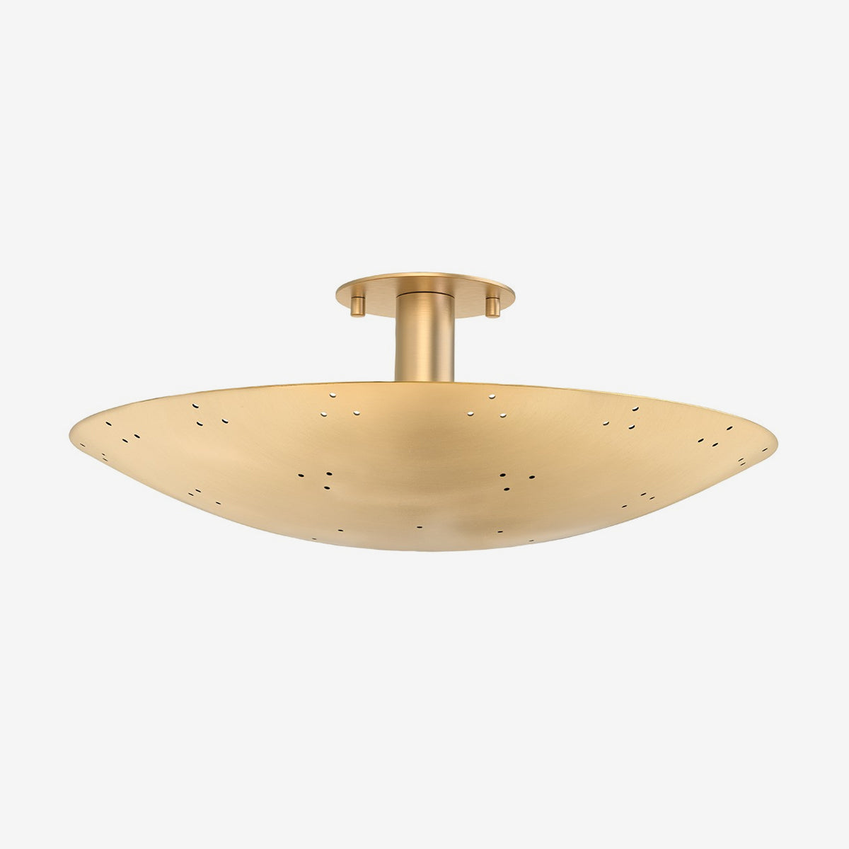 Kerris Perforated Disc Flush Mount Ceiling Light