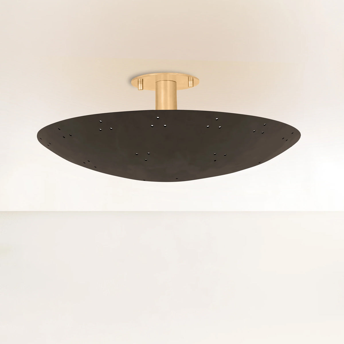 Kerris Perforated Disc Flush Mount Ceiling Light