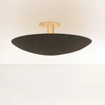 Kerris Perforated Disc Flush Mount Ceiling Light