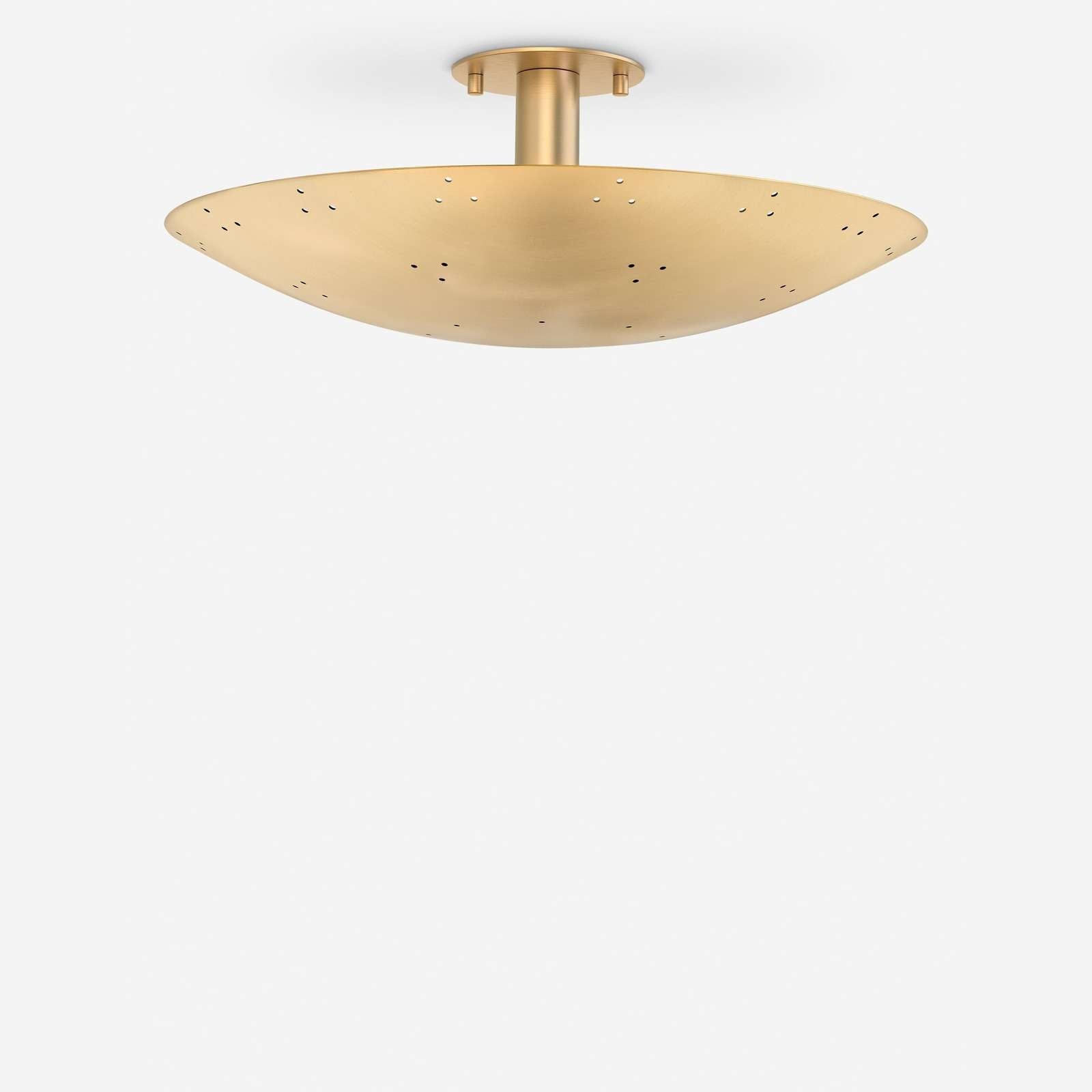 Kerris Perforated Disc Flush Mount Ceiling Light — flush mount disc light with Warm Patterned Glow