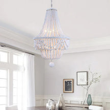 round beaded chandelier