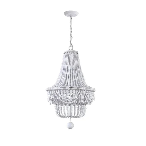 round wood chandelier