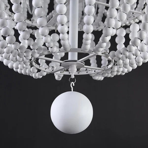 white boho chandelier