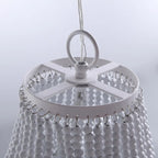 wood beaded chandelier