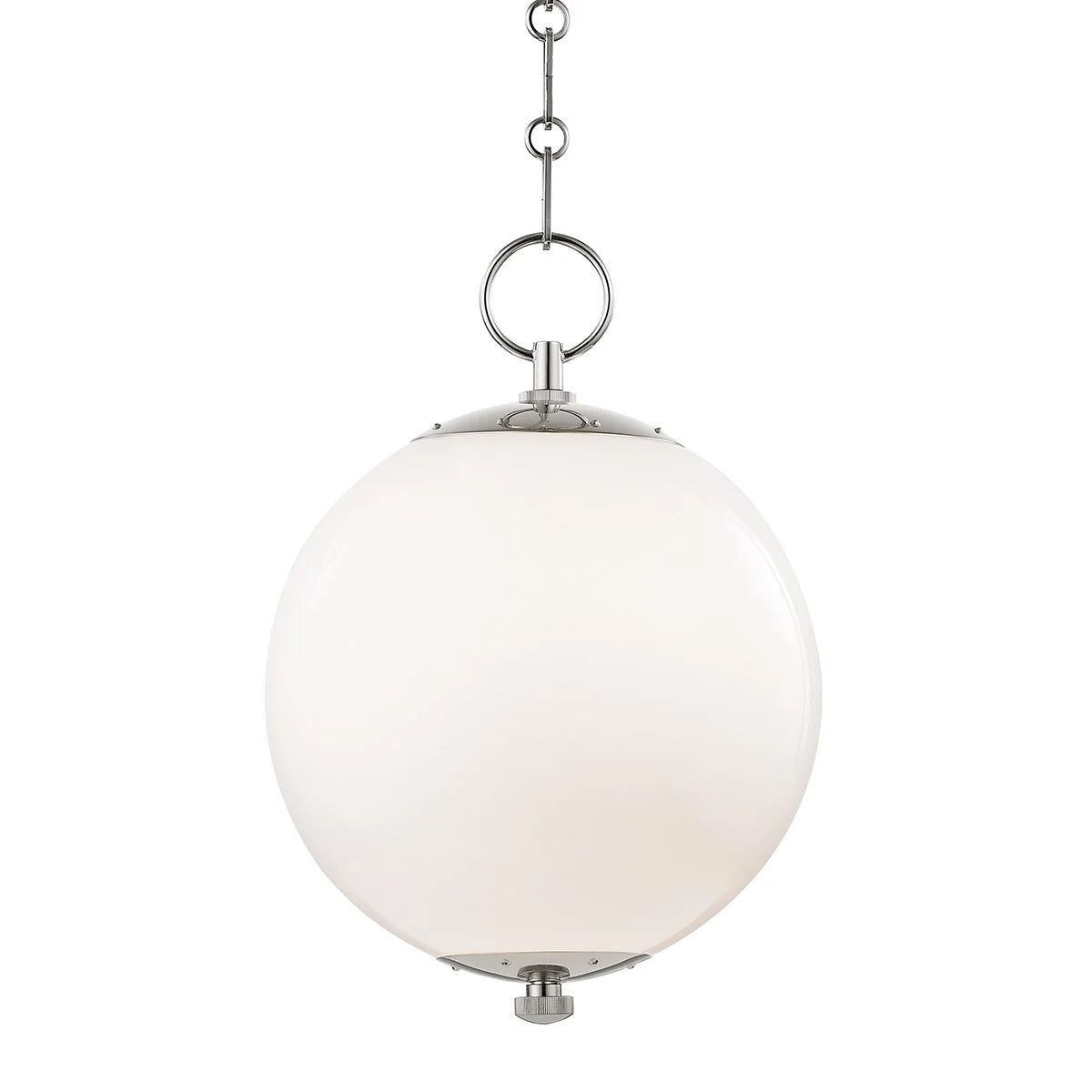 Kikki Aged Brass Opal Glass Globe Pendant