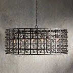 la cage 8 light chandelier in bronze