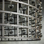 la cage 8 light chandelier in bronze