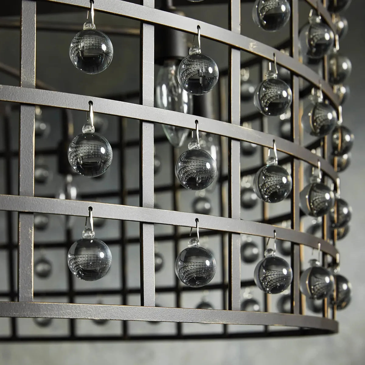 la cage 8 light chandelier in bronze