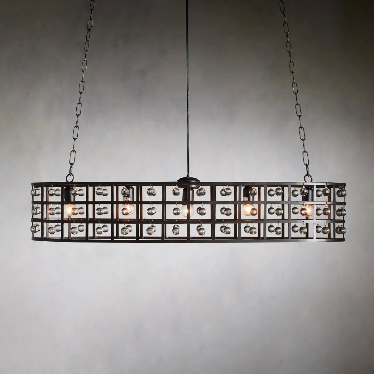 la cage oval chandelier