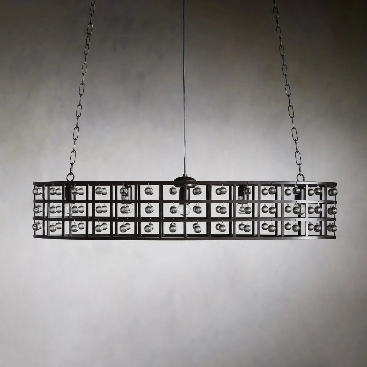 la cage oval chandelier