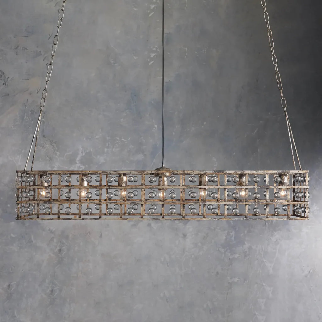 la cage rectangular chandelier