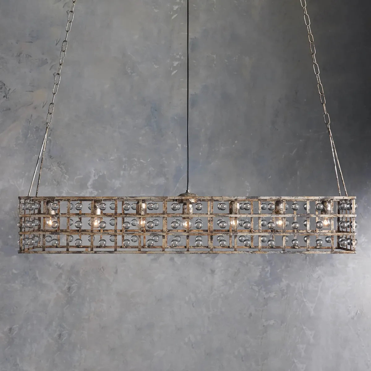 la cage rectangular chandelier
