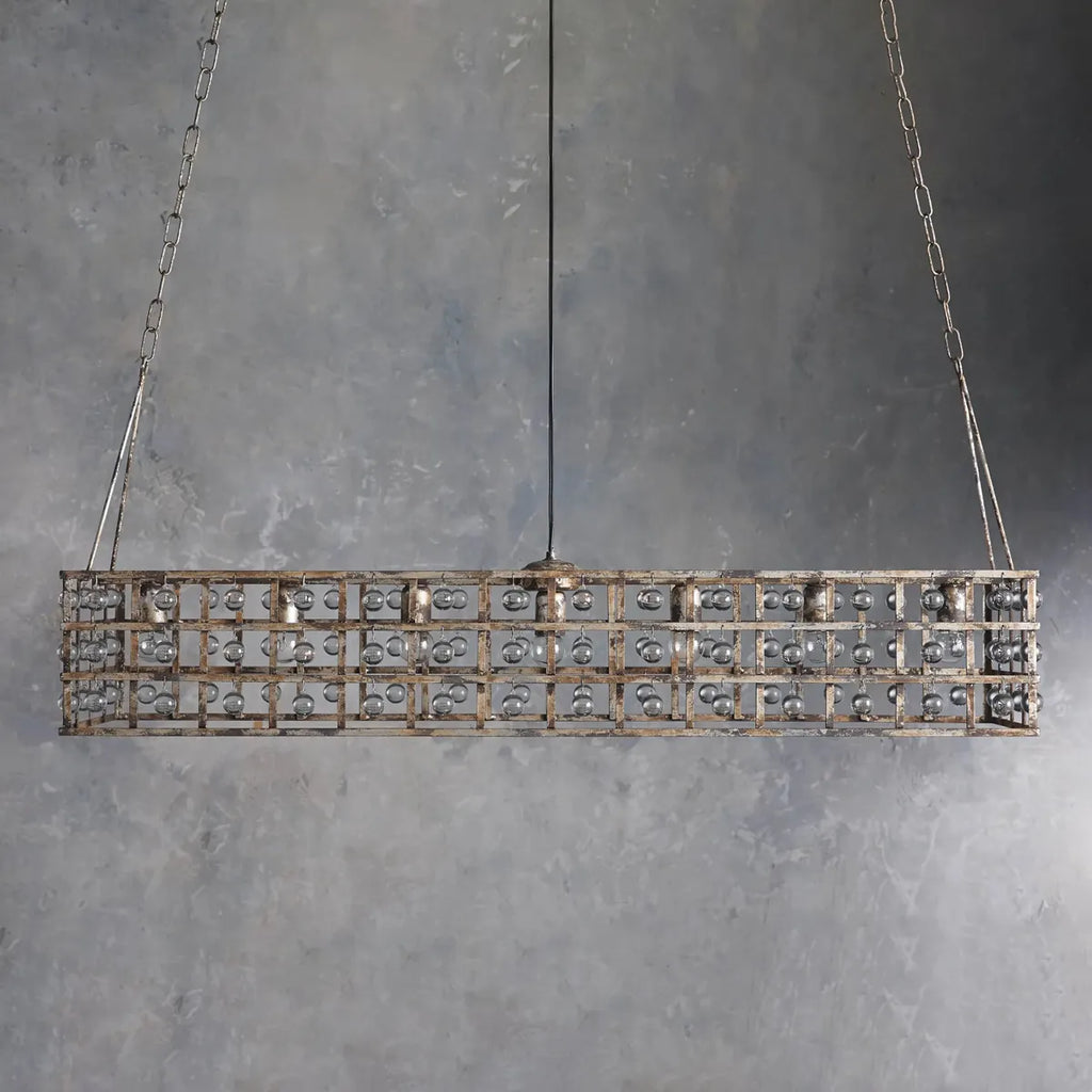 la cage rectangular chandelier