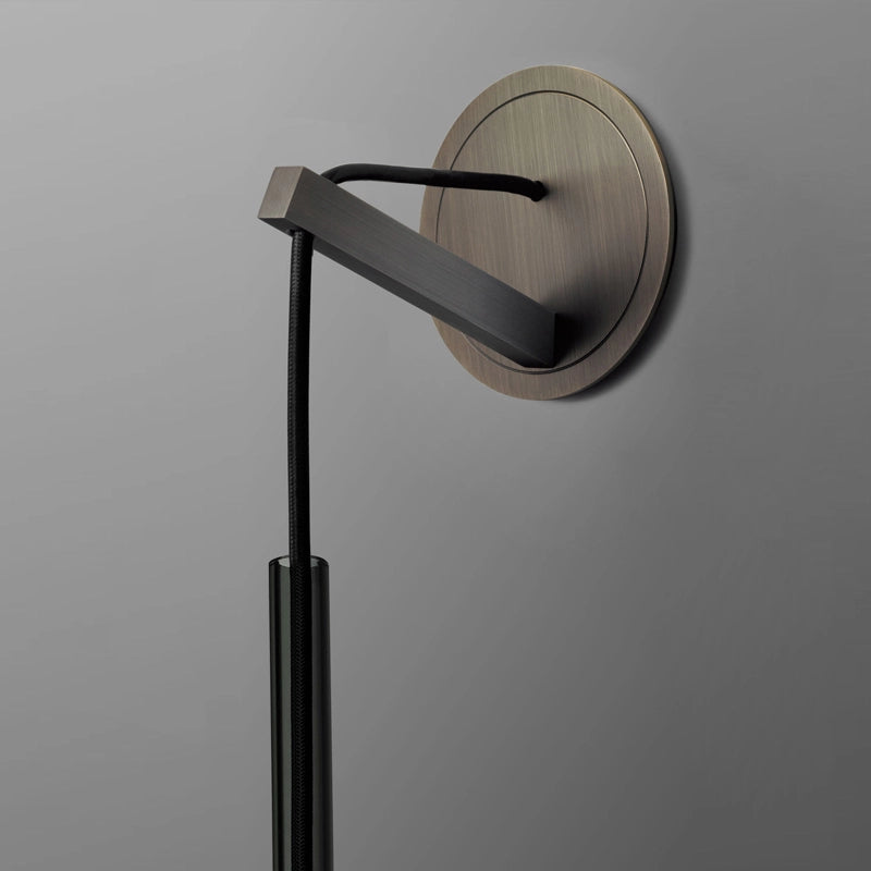 black glass wall sconces