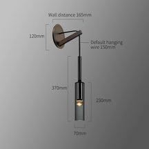 black cylinder sconces