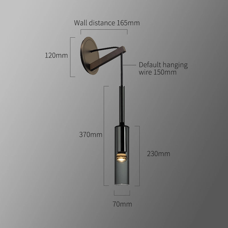 black cylinder sconces