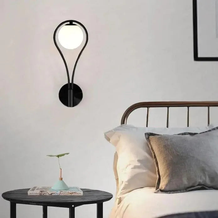 stylish glass ball sconce
