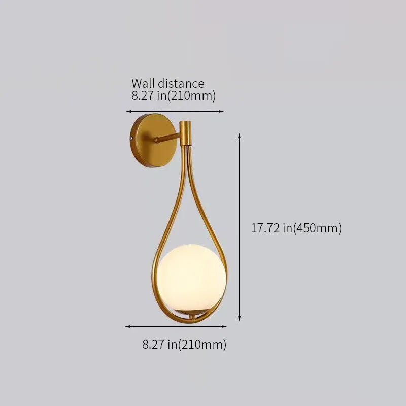 nordic glass ball sconce