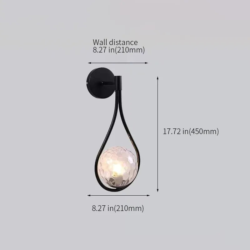 textured ball sconce