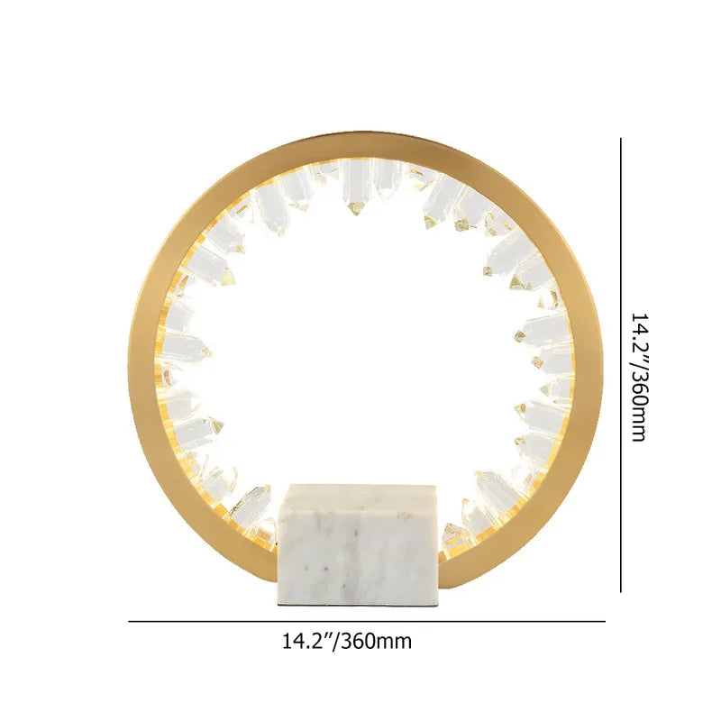 table lamp with opal quartz