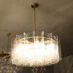 lattice glass round chandelier
