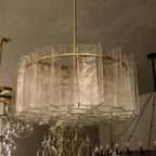 lattice glass round chandelier
