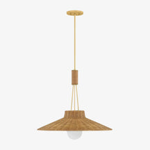 Laudine Wicker Pendant — Woven Hanging Light with Warm Dappled Glow
