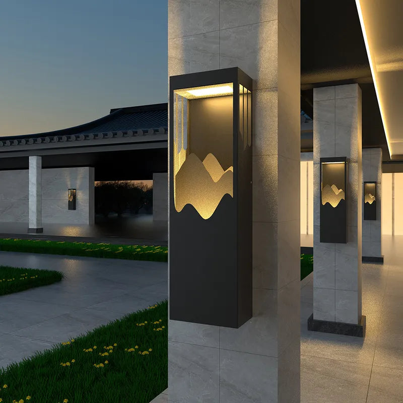 cuboid led outdoor sconce