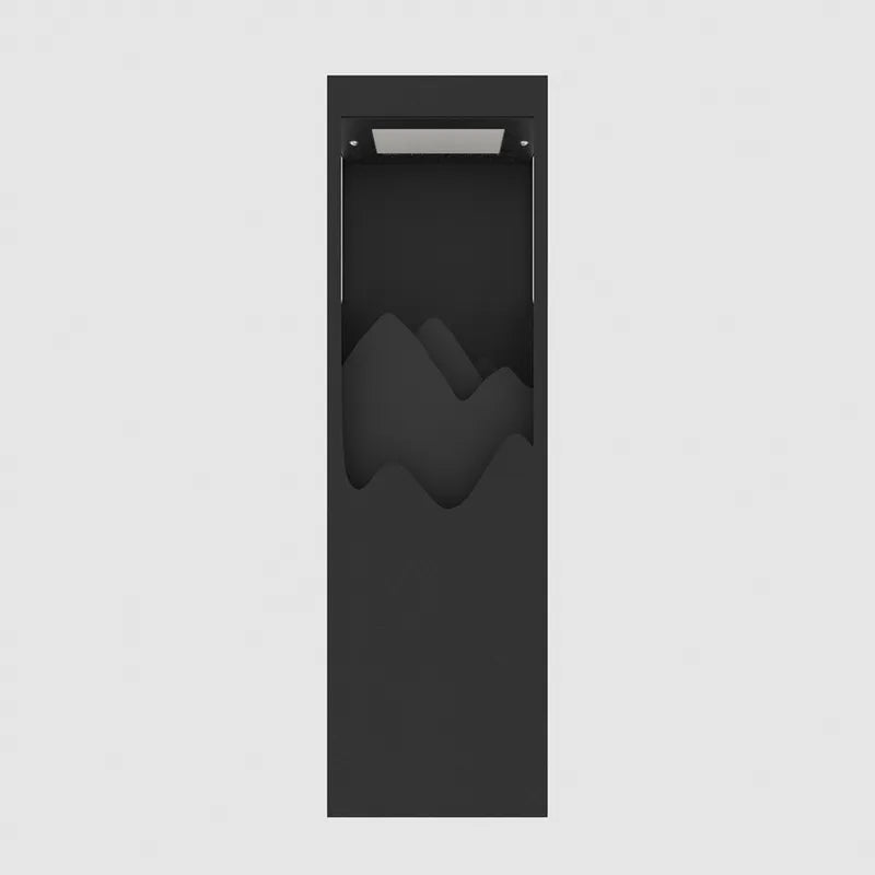 Layered cuboid led outdoor sconce
