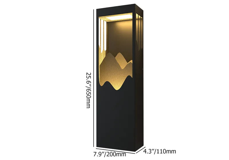 layered cuboid outdoor sconce