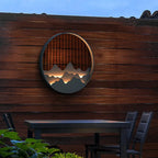 led layered mountain pattern sconce