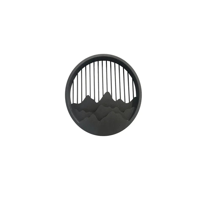 led layered mountain pattern sconce