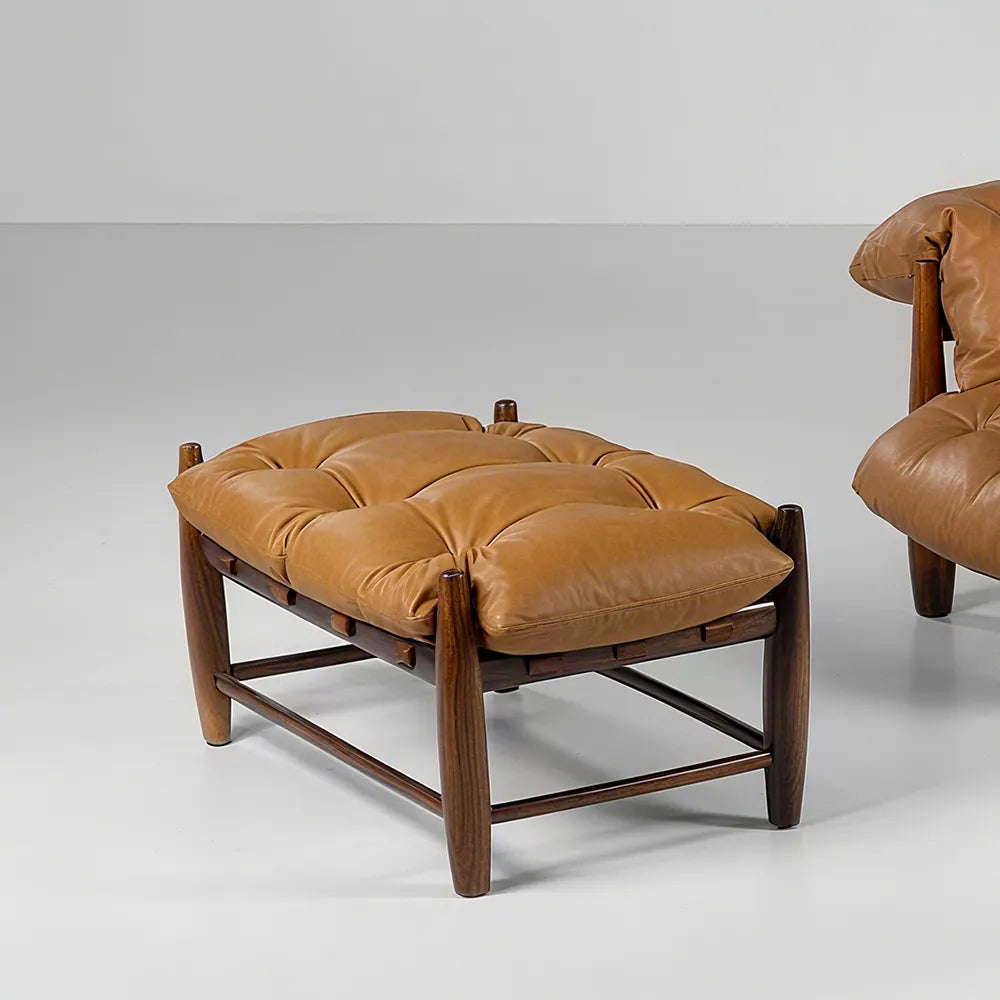 Leather Arm Chair without Ottoman – Mid Century Chair for Stylish Living Room Seating - View 6