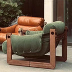 Leather Chaise Lounge with Knot-Free Ash Wood for a Comfortable Sofa Chair