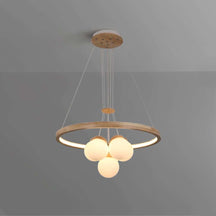 natural wood chandelier