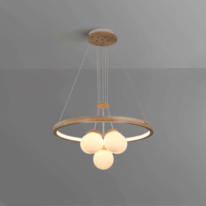 natural wood chandelier